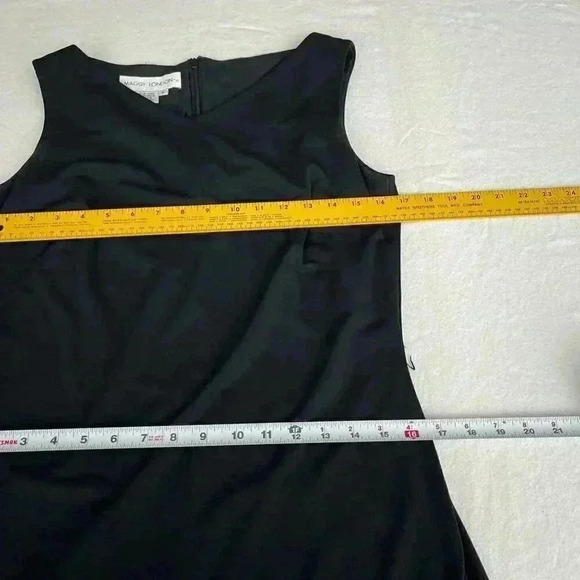 Vintage Sheath Slip Midi Dress Size 8 Black Goth Minimalist Sleeveless Y2K - Picture 6 of 11
